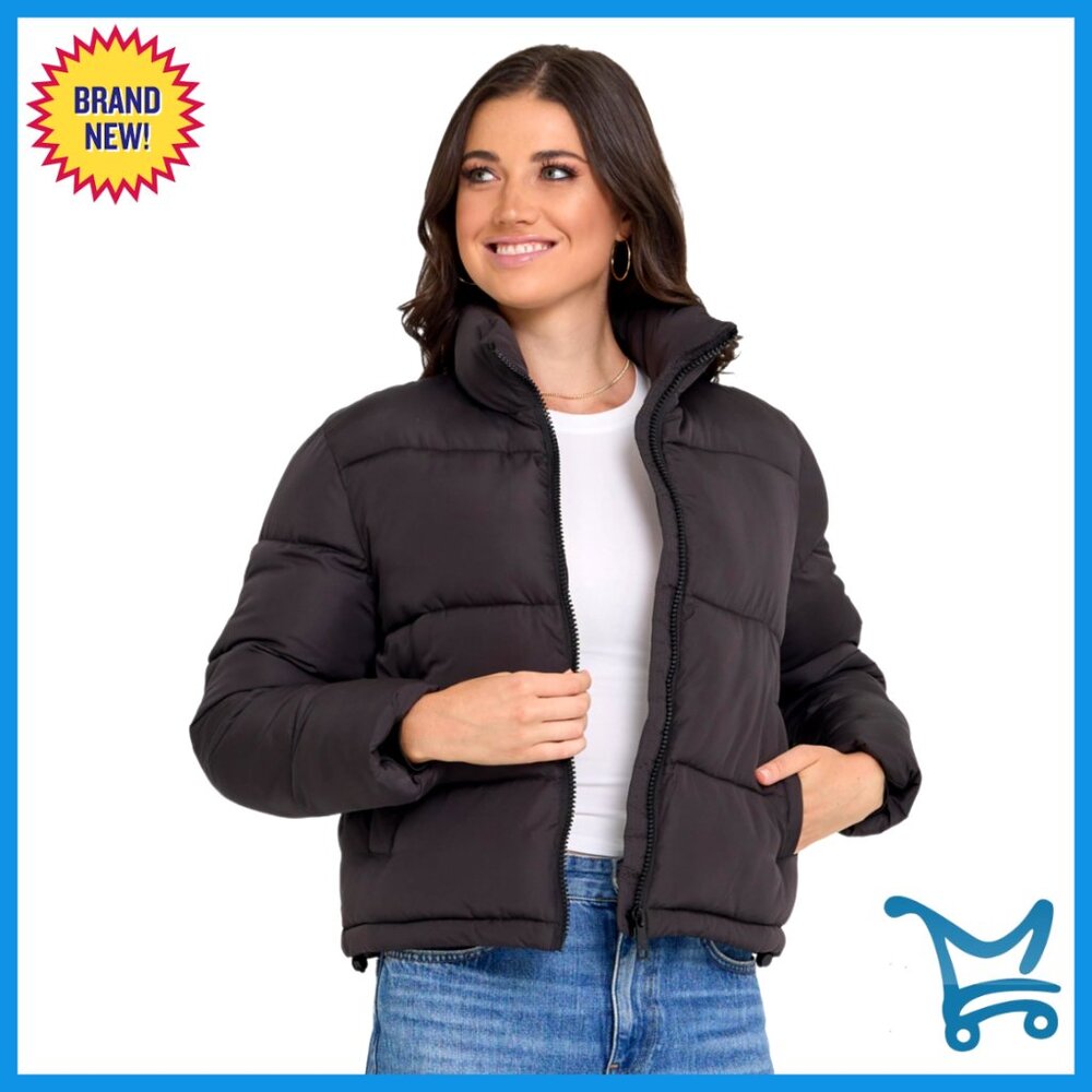 Cropped Puffer Jacket Warm Winter Coats Chic Trendy Casual Outerwear
